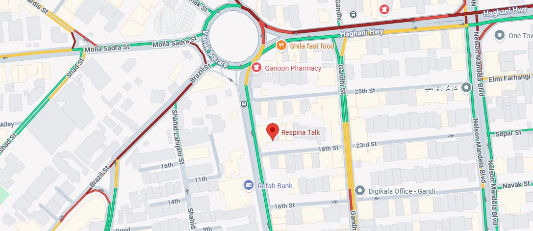 لوکیشن آموزشگاه زبان رسپیناتاک