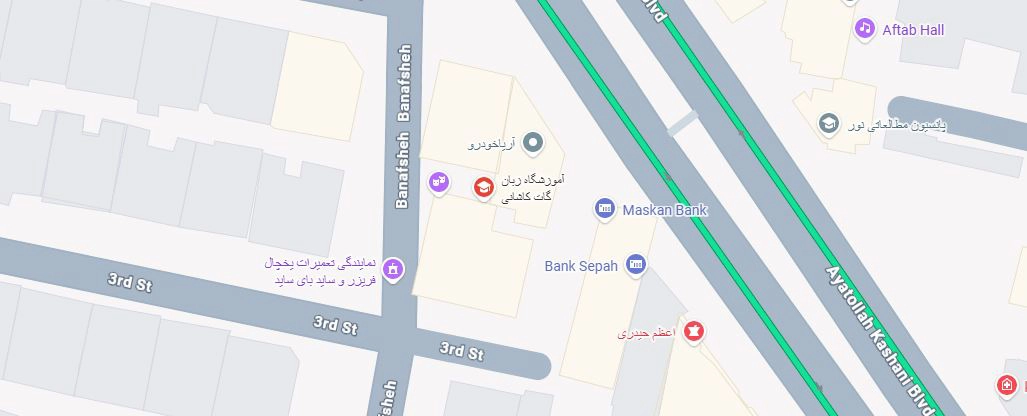 لوکیشن آموزشگاه زبان گات