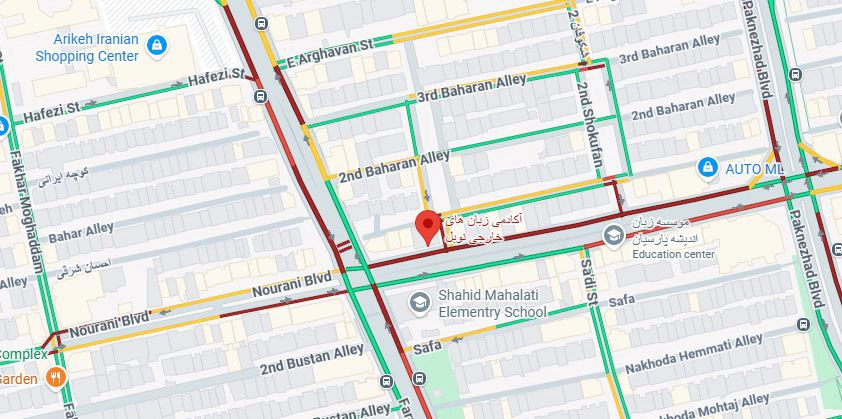 لوکیشن آموزشگاه زبان نوبل