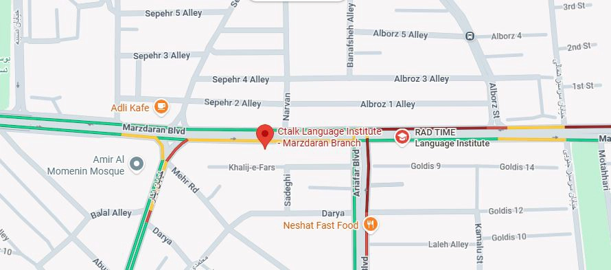 لوکیشن آموزشگاه زبان سیتاک