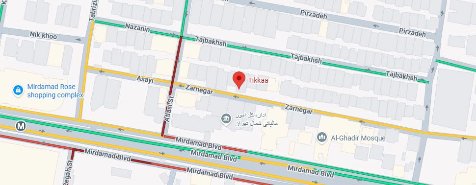 لوکیشن آموزشگاه زبان تیکا