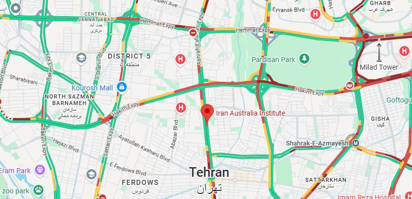 لوکیشن آموزشگاه ایران استرالیا