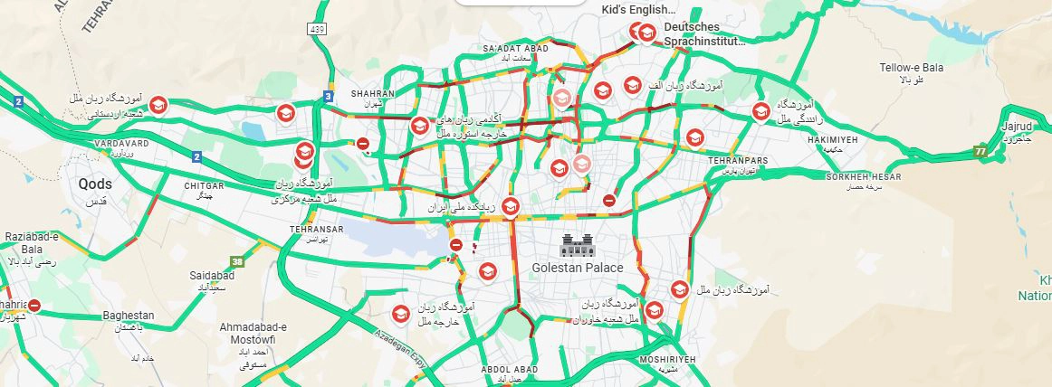 لوکیشن آموزشگاه زبان ملل