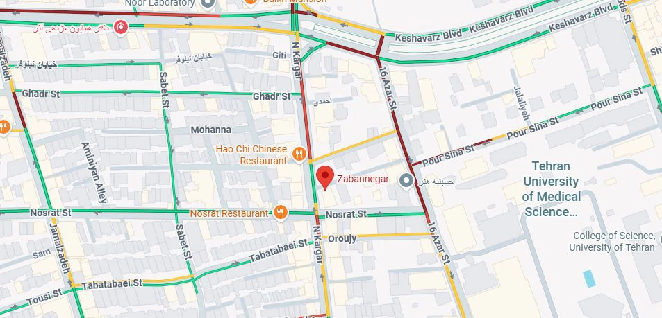 لوکیشن آموزشگاه زبان نگار